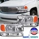 Fits 2001-2006 GMC Sierra Yukon 1500 2500 3500 Headlights + Turn Signal Lamps