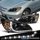 Fit 04-05 Honda Civic Replacement R8 LED Black Projector Headlights Pair