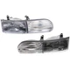 Driver and Passenger Side Headlights For Ford Taurus 1992-1995 Halogen w/ Bulb/s
