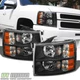 Blk 2007-2014 Chevy Silverado 1500 2500HD Replacement Headlights Lamp Left+Right Blk 2007-2014 Chevy Silverado 1500 2500HD Replacement Headlights Lamp Left+Right