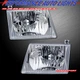 Pair Crystal Clear Headlights for 1992-2004 Ford Econoline E150/250/350/450 Van