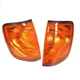 Corner Turn Signal Light Pair Amber Shell For Mercedes Benz W124 E Class 86-95