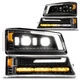 Full LED Projector Headlight for 2003-2006 Chevy Silverado 1500 2500 3500