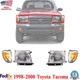 Front Headlights Kit With Corner Lights For 1998 1999 2000 Toyota Tacoma 4WD RWD