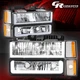 Chrome U-Tube DRL LED Headlight Bumper Signal Lamps for 1988-1993 Chevy C/K