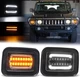 2pcs For Hummer H2 03-09 4door Amber LED Corner Turn Signal Lights Parking Lamps