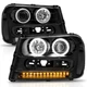Anzo 111127 Projector Headlights w/ RX Halo Black for 02-09 Chevy Trailblazer