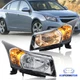 Pair Chrome Headlights Clear Lens For 2011-2016 Chevy Cruze Headlamps Left+Right