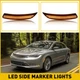 For 2015 2016 2017 Chrysler 200 Smoked Front Bumper Side Marker Light Pair of