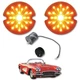 1953-1962 Chevy Corvette Amber LED Park Light Turn Signal Lamp Lens Flasher Pair
