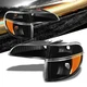 Turn Signal Bumper Light Black/Clear Lens/Amber Corner For 95-01 Ford Explorer