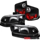 Fit 1998-2004 Chevy S10 Pickup Black Headlights+Clear Bumper Lamps+Tail Lights