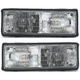 Front Headlight Set Compatible with 1987-1990 Chevy Caprice w/bulb(s)