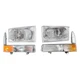 Front Headlights + Corner Lights LH & RH For 2002-2004 Ford F250 F350 Super Duty