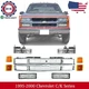 Front Grille Chrome + Head & Signal Light + Reflector For 95-99 Chevy C/K Series