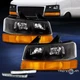 For 2003-2023 Chevy Express/GMC Savana Headlights+Bumper Signal Lamp+LED DRL Kit