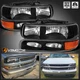 Fits Black 1999-2002 Chevy Silverado 00-06 Tahoe Suburban Headlights+Bumper Lamp
