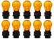 10x 3156 AMBER STOCK TAIL LIGHT REAR BRAKE STOP TURN SIGNAL LAMPS BULBS 3156NA