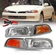 For 1997-2001 Mitsubishi Mirage Sedan Lamp Headlight+Corner Chrome Left+Right