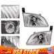 Headlights Headlamps Pair Set Left L & Right R for 2001 2002 2003 Toyota Sienna