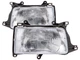 Headlights Halogen Chrome Pair Left Right Fits 1993-1998 Toyota T100 Pick Up