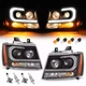 For Chevy Tahoe Suburban Avalanche 2007-2014 LED Sequential Projector Headlights