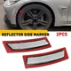 2X Side Front Marker Clear Reflector Fit BMW Bumper 12-15 F30 Without F31 Bulbs