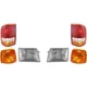 Ford Ranger For 1993-1997 Headlight Kit LH & RH with Corner and Tail Lights 6pc
