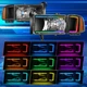 For 94-02 Dodge Ram 1500-3500 RGB LED Light Bar Headlights Replacement Black