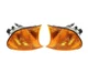 Left & Right Front Magneti Marelli Turn Signal Lights Yellow Lens For BMW E46