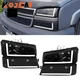 Smoke Headlights Bumper Lamps Fit For 03-07 Chevy Silverado Avalanche w/ LED DRL