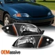 Fit 2000 2001 2002 Chevy Cavalier Black Headlights w/ Corner Signal Lights 4pcs Fit 2000 2001 2002 Chevy Cavalier Black Headlights w/ Corner Signal Lights 4pcs