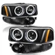 For 2000-2006 GMC Yukon Denali Black Projector Headlights Bumper Lamps L+R Pairs