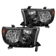 Black Fits 2007-2013 Toyota Tundra 08-17 Sequoia Headlights Head Lamp Left+Right