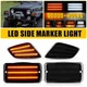For Wrangler Jeep 1997-06 TJ LED Smoke Bumper Signal Marker Front Side Light 4X