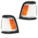 For 89-91 Toyota Truck Corner Turn Signal Park Light Lamp Black Trim Set Pair