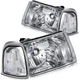 Pair Headlights Assembly For 2001-2011 Ford Ranger Chrome Clear Lens Left+Right