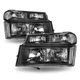 For 2004-2012 Chevy Colorado/GMC Canyon Black Headlights Bumper Lamps 04-12 For 2004-2012 Chevy Colorado/GMC Canyon Black Headlights Bumper Lamps 04-12