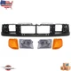 Fits 1993-1997 Ford Range Front Header Panel Headlight Corner Marker Light 5Pc