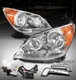 For 08-10 Honda Odyssey Chrome Halogen Headlight Lamp w/LED DRL Signal+Xenon HID