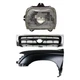 Fender and Grille Assembly Kit For 97 Toyota Tacoma RWD Primed Driver Side