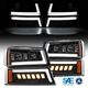 For 03-07 Chevy Silverado 2500 3500 LED Headlight Bumper Signal Lamp Clear Lens