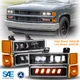 5-in-1 DOT LED Headlight Bumper Turn Signal Lamp FOR Chevy C2500 K1500 Tahoe
