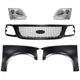 Grille For 2001-2003 Ford F-150 Kit with LH RH Fenders and Headlights Honeycomb