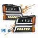 LED Headlight DRL Bumper Lamp Assembly For Chevy Silverado 1500 2500 3500 03-07