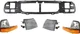 Replacement Header Panel for Ford Ranger 1998-2000 with 5-Piece Kit, Includes
