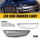For 03-07 Infiniti G35 Coupe White LED Front Bumper Side Marker Light Clear Lens