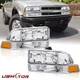 Chrome/Amber Corner Headlight Bumper Head Lamp For 98-04 CHEVY S10 PICKUP BLAZER