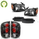 Headlights For 01-04 Toyota Tacoma Signal Corner Parking Lamp + Tail Light Set Headlights For 01-04 Toyota Tacoma Signal Corner Parking Lamp + Tail Light Set