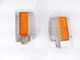 Chrome Corner Side Signal Lamp Light For Nissan D21 Pickup 1990-97 Pair & Clip